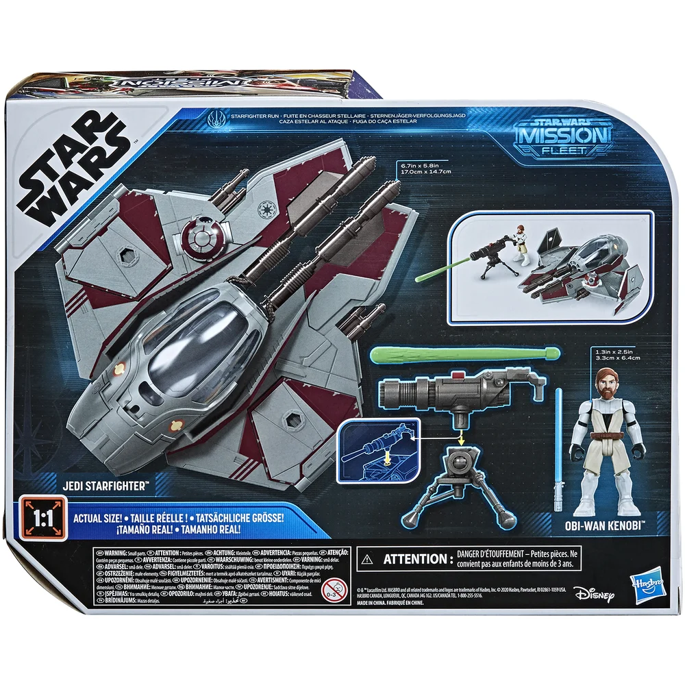 Hasbro Star Wars Mission Fleet Obi-Wan Kenobi Jedi Starfighter Action Figure Image 1