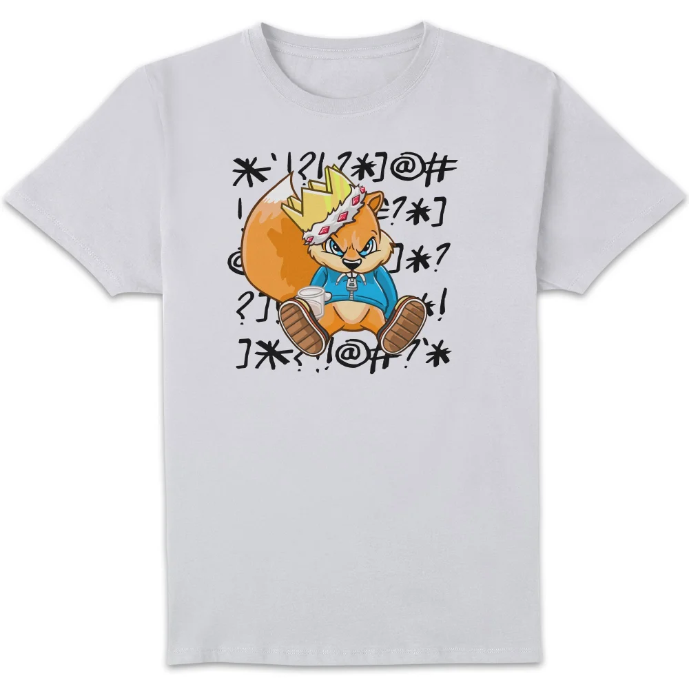 Conker Body Graffiti Background Unisex T-Shirt - White - S - White Image 1