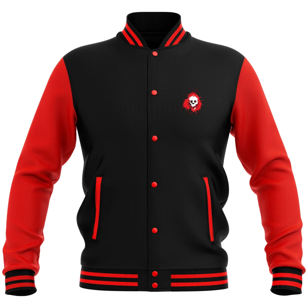 Grimmfest Logo Varsity Jacket - Red/Black - S Image 1