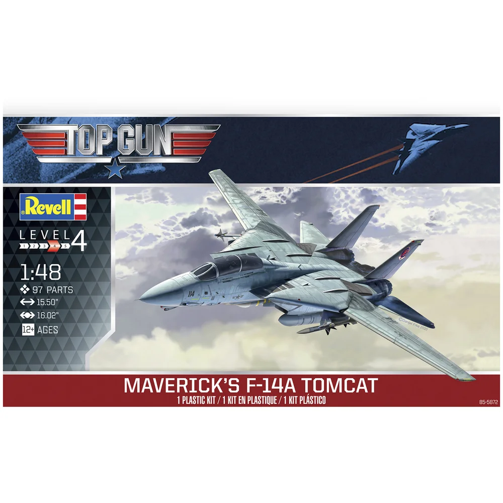 Top Gun - Maverick's F-14A Tomcat Easy Click Model Kit (1:48 Scale) Image 1