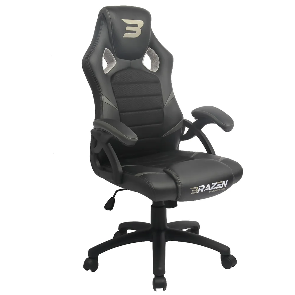 BraZen Puma PC Gaming Chair - Grey Image 1
