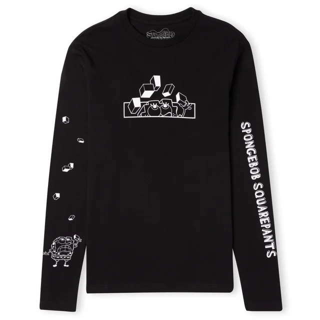 Spongebob Squarepants Loosing My Head Unisex Long Sleeve T-Shirt - Black