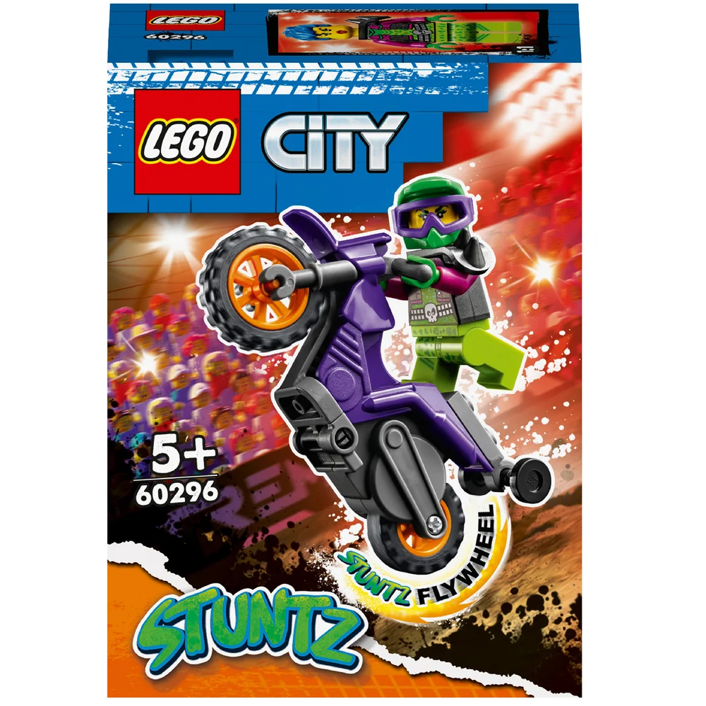 LEGO City: Stuntz Wheelie Stunt Bike Toy Motorbike Set (60296) Image 1