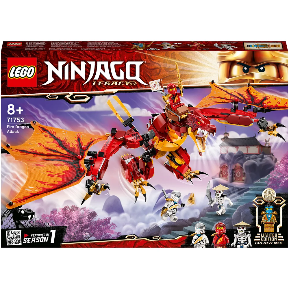LEGO NINJAGO: Legacy Fire Dragon Attack Ninja Toy Set (71753) Image 1