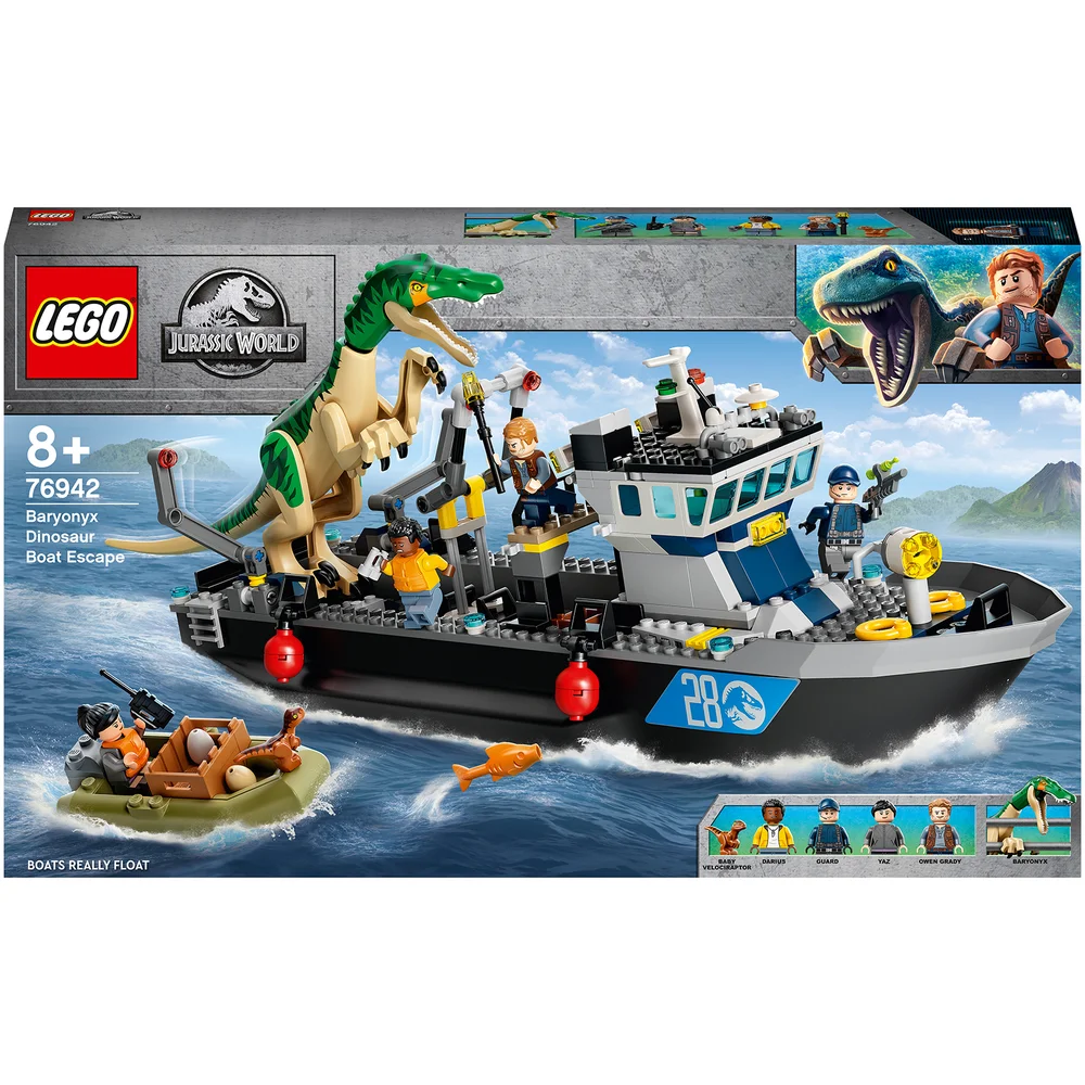 LEGO Jurassic World: Baryonyx Dinosaur Boat Escape Toy (76942) Image 1