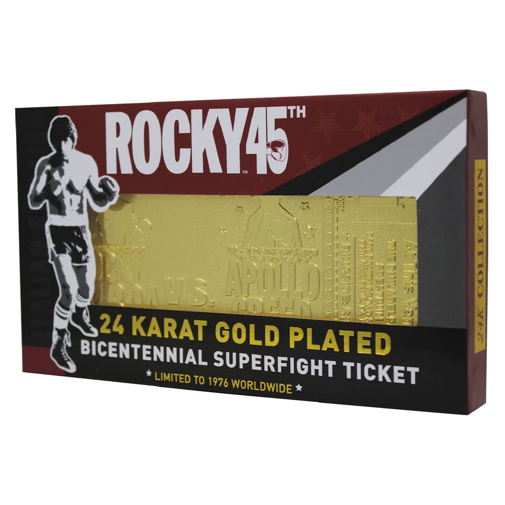 Rocky - 24K Gold Plated Fight Ticket Rocky V Apollo Creed Image 1