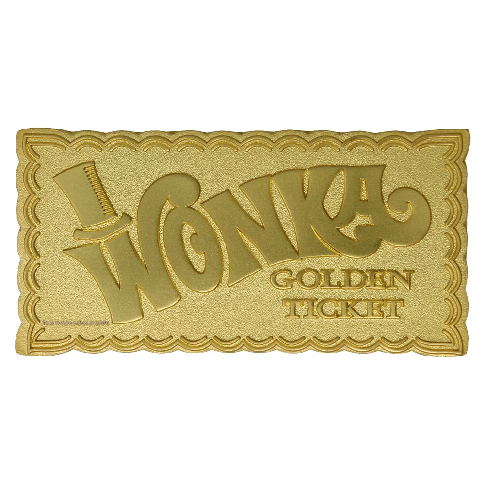 DUST! - Willy Wonka Mini 24K Gold Plated Ingot Golden Ticket Image 1