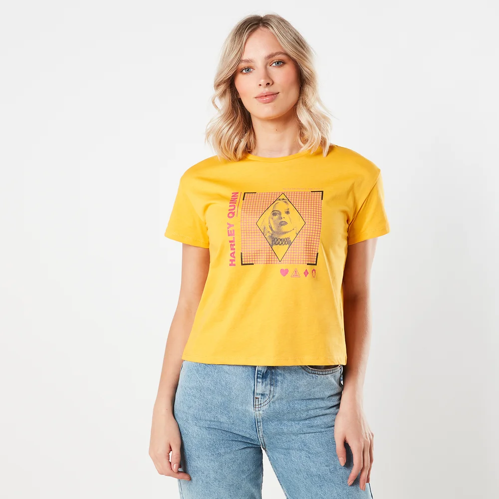 Suicide Squad Harley Quinn Women's Cropped T-Shirt - Mustard - XS Image 1