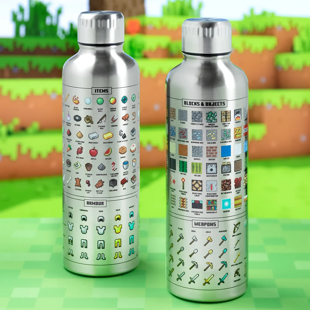 Minecraft Metal Water Bottle Image 1