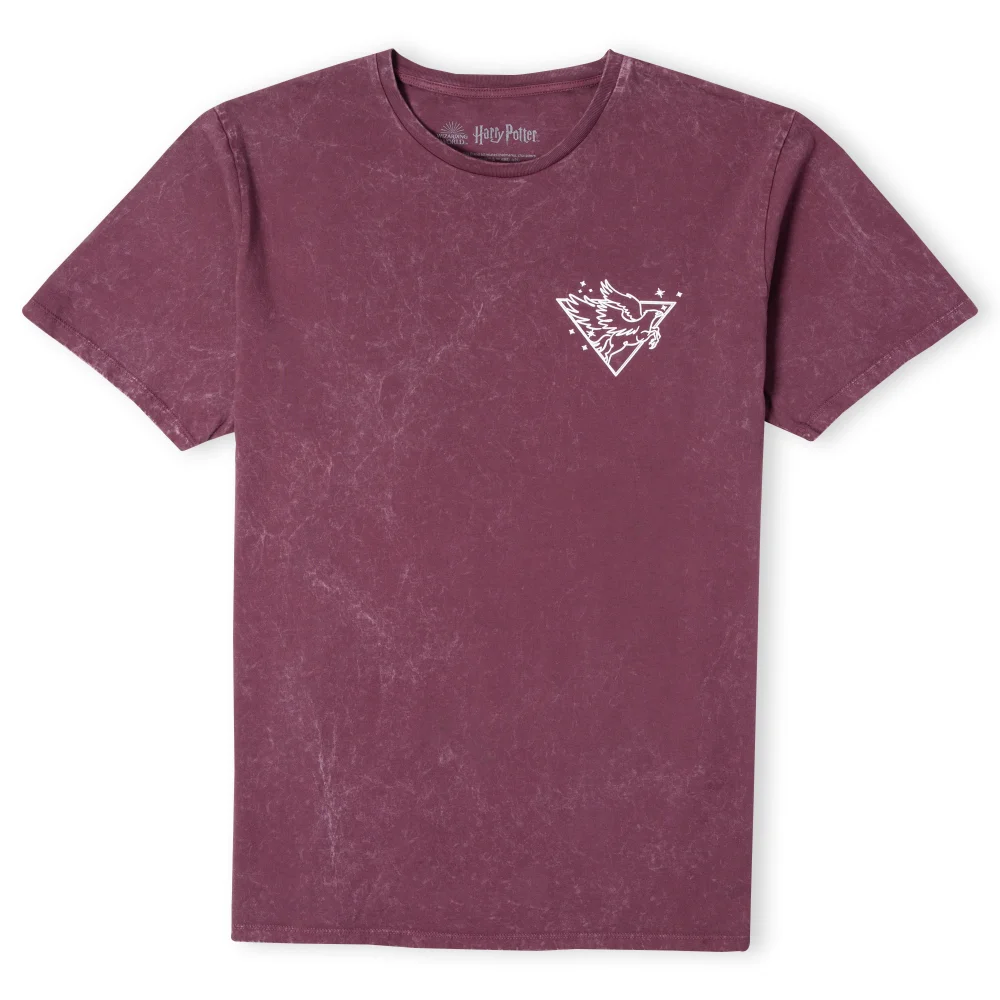 Harry Potter Buckbeak Metallic Pocket Print Unisex T-Shirt - Burgundy Acid - L Image 1
