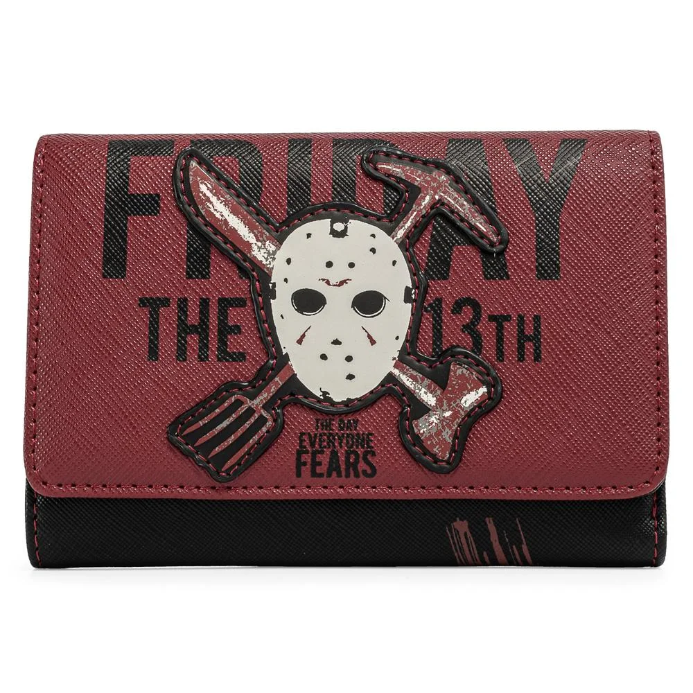 Loungefly Friday The 13th Jason Mask Tri-Fold Wallet Image 1
