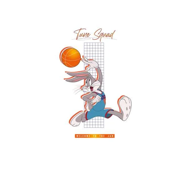 Space Jam Bugs Bunny Basketball Unisex T-Shirt - White