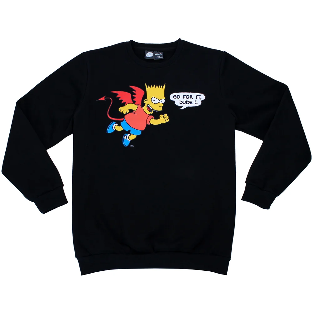 Cakeworthy x The Simpsons - Bart Simpson Devil Crewneck Sweatshirt - S Image 1