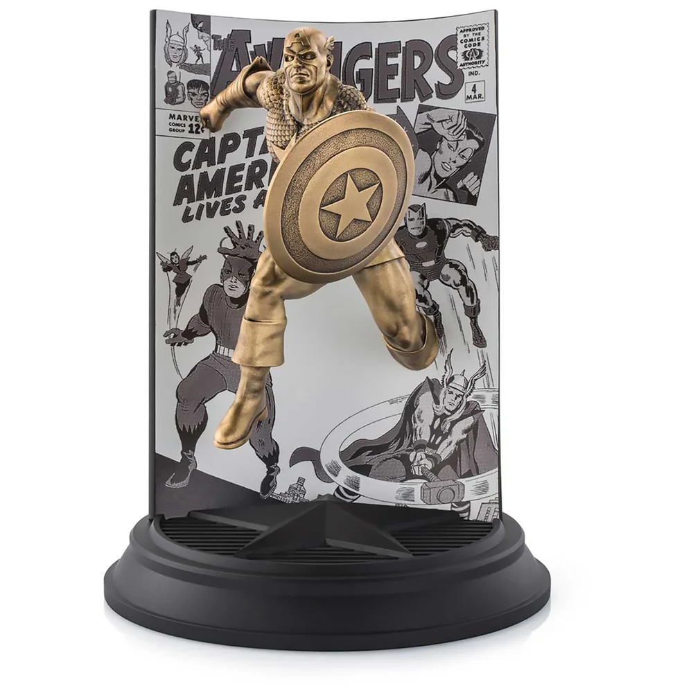 Royal Selangor Limited Edition Gilt Captain America The Avengers #4 Statue Image 1