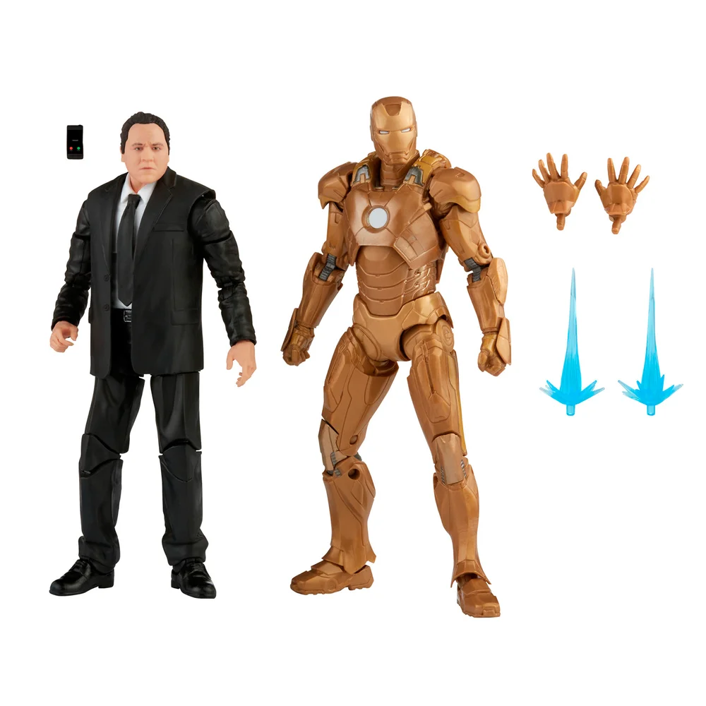 Hasbro Marvel Legends Series 6-inch Happy Hogan and Iron Man Mark 21 Action Figure 2 Pack Image 1
