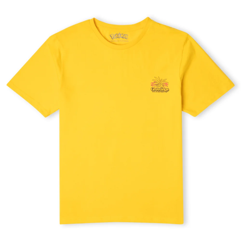 Pokémon Exeggutor Greetings Unisex T-Shirt - Yellow - S Image 1