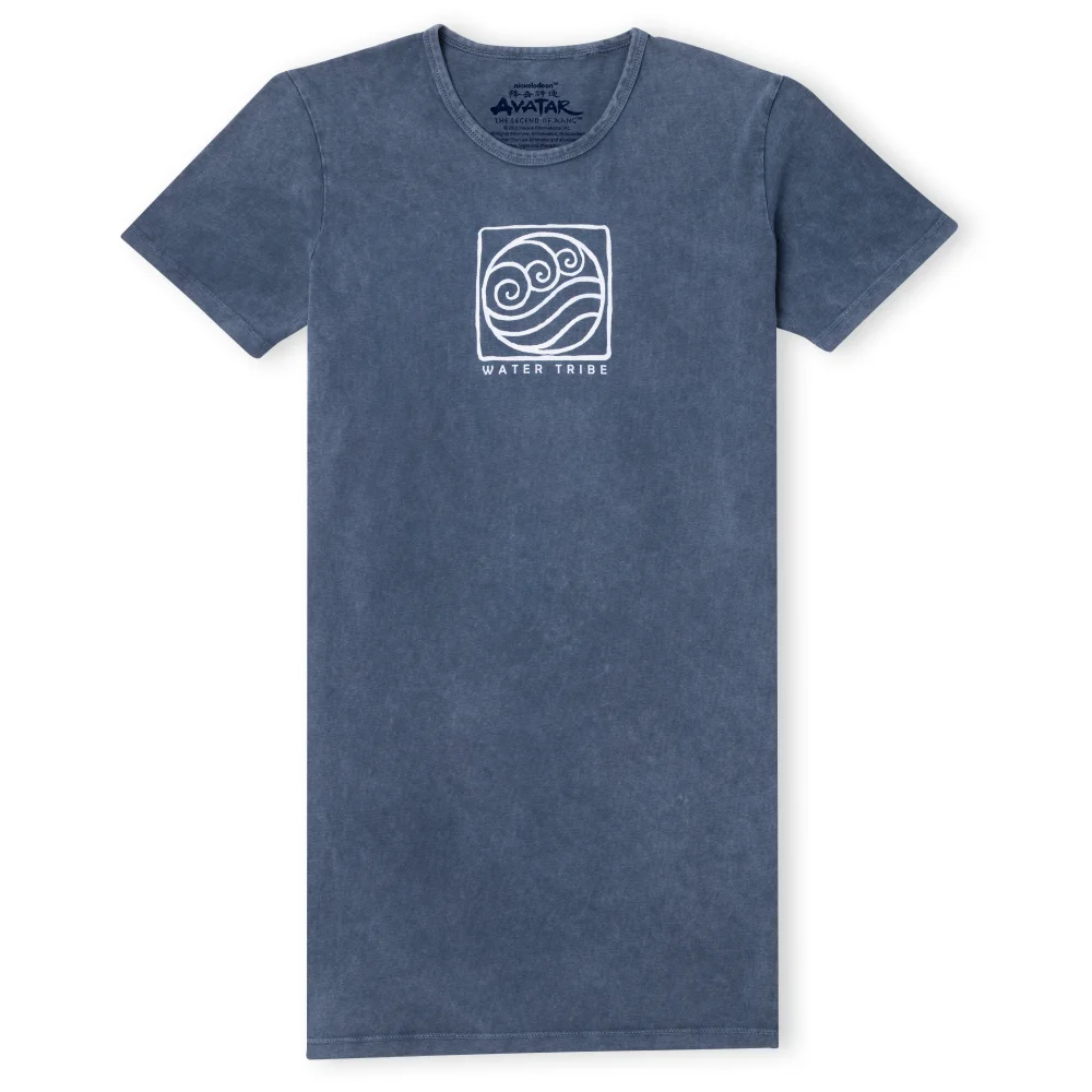Avatar Water Tribe Women's T-Shirt Dress - Navy Acid Wash - XXL Image 1