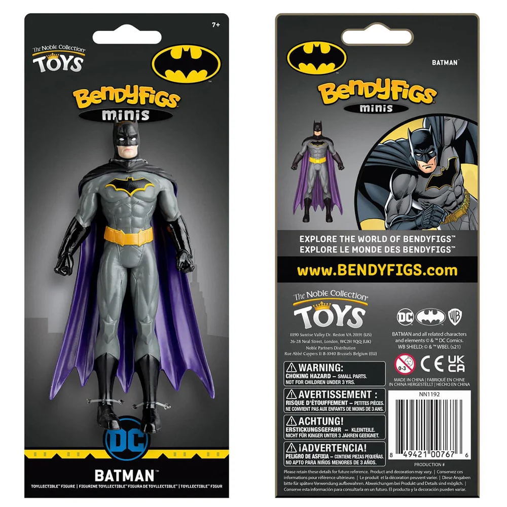 Noble Collection DC Comics Batman Mini Bendyfig 5.5 Inches Image 1