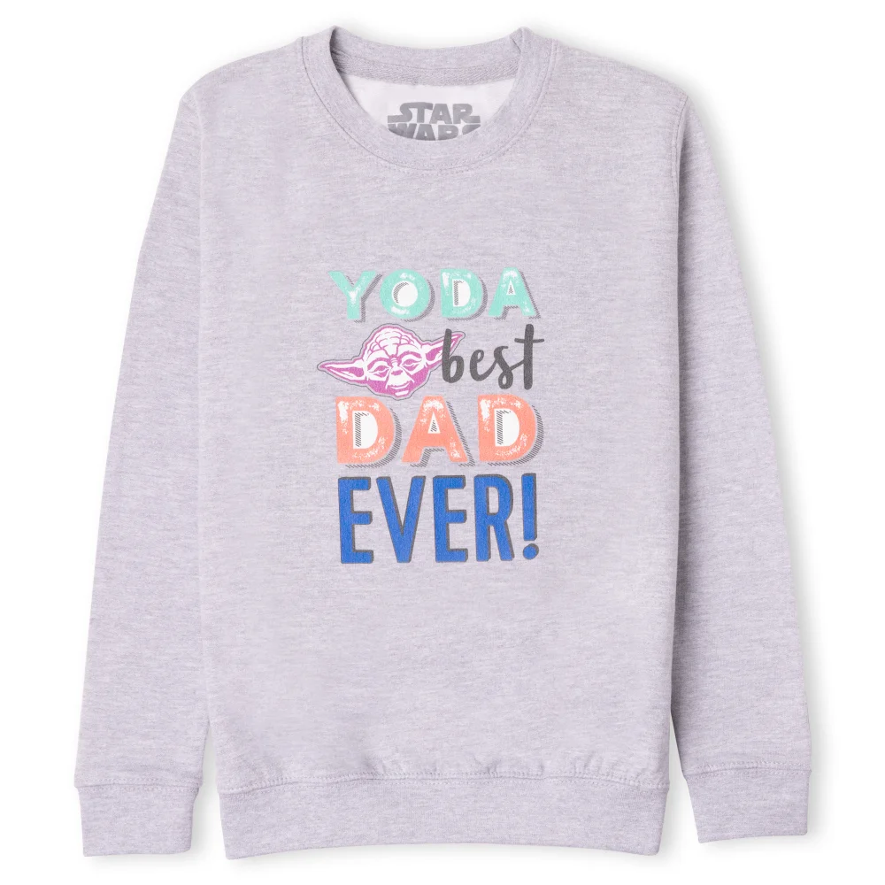 Star Wars Yoda Best Dad Ever! Kids' Sweatshirt - Grey - 3-4 Years Image 1