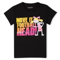Nickelodeon Hey Arnold Move It Football Head Women's T-Shirt - Black - undefined undefined