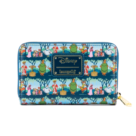 Loungefly Disney Robin Hood Sherwood Aop Zip Around Wallet Image 1