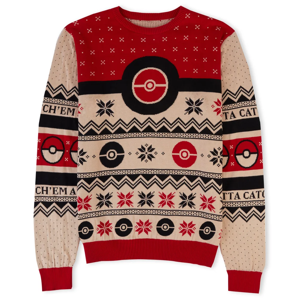 Pokémon Gotta Catch ’Em All Knitted Christmas Jumper - XS Image 1