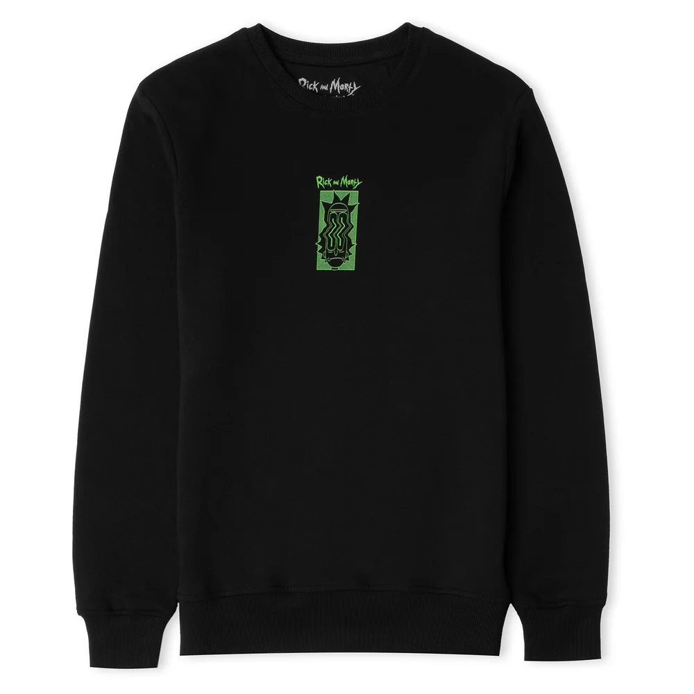 Rick and Morty Warped Head Unisex Sweatshirt - Black - S Image 1