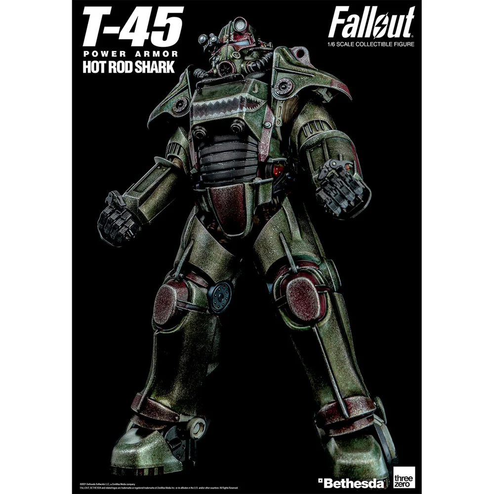 ThreeZero Fallout 1/6 Scale Armor Pack - T-45 Hot Rod Shark Image 1