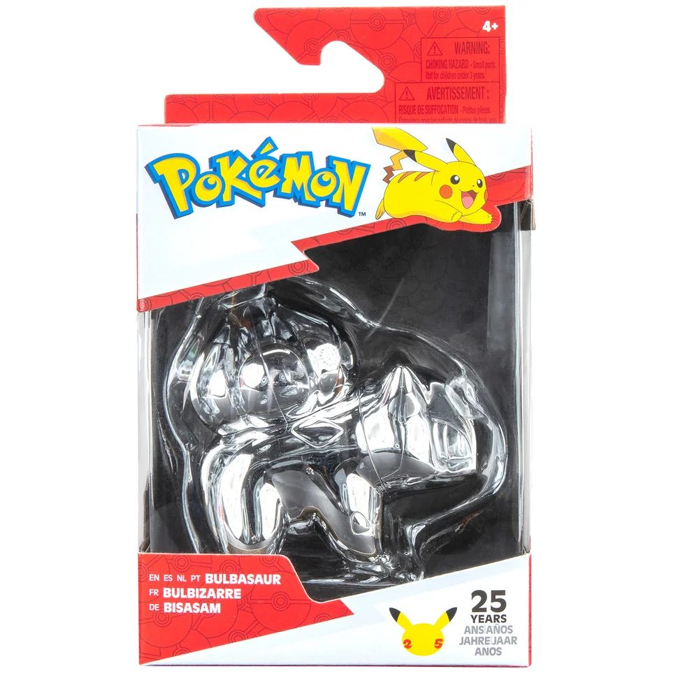 Pokémon 25th Celebration - 3 Inch Silver Bulbasaur Figure Image 1