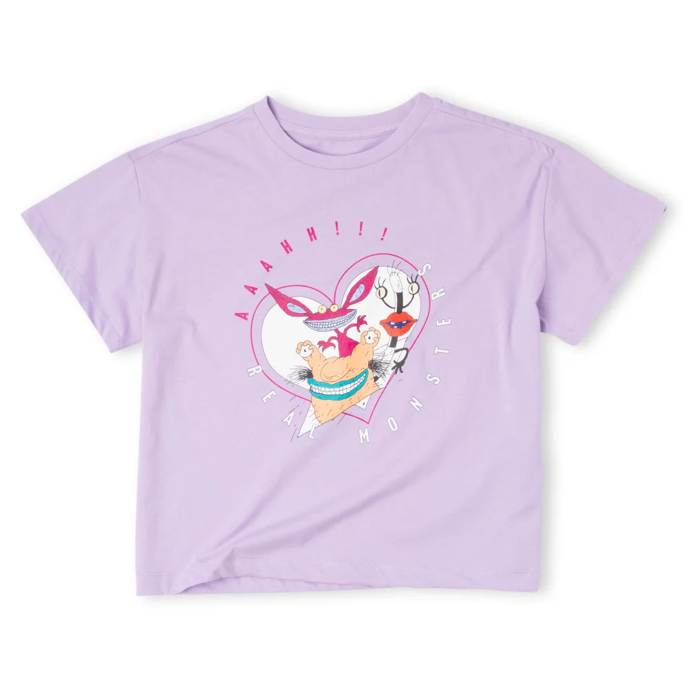 Nickelodeon Real Monsters Women's Cropped T-Shirt - Lilac - XS - Lilac Image 1