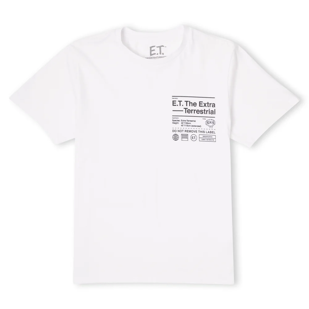 E.T. the Extra-Terrestrial Unisex T-Shirt - White - S Image 1