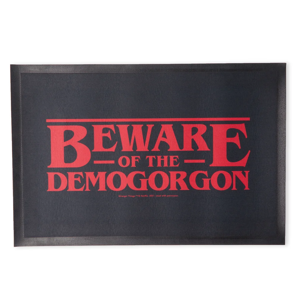 Stranger Things Beware The Demogorgon Entrance Mat Image 1