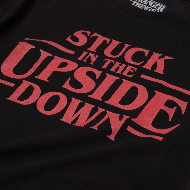 Stranger Things Stuck In The Upside Down Men's T-Shirt - Black