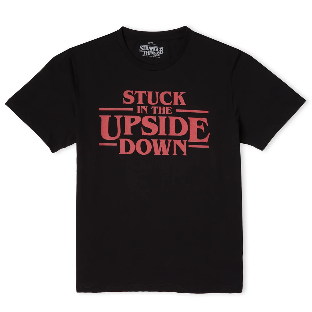Stranger Things Stuck In The Upside Down Men's T-Shirt - Black - S Image 1