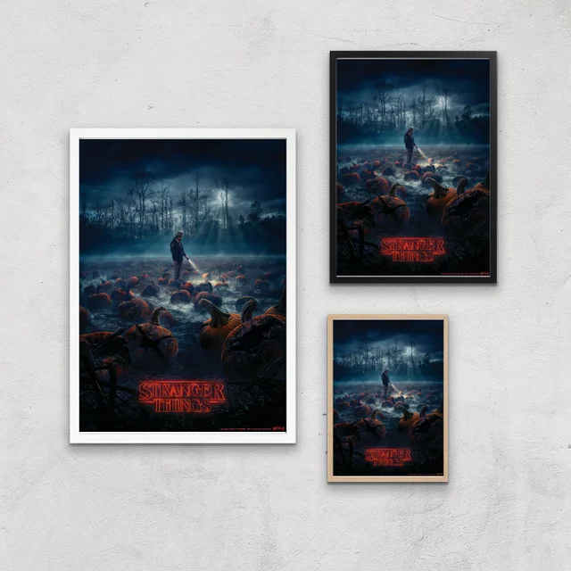 Stranger Things Pumpkin Patch Giclee Art Print