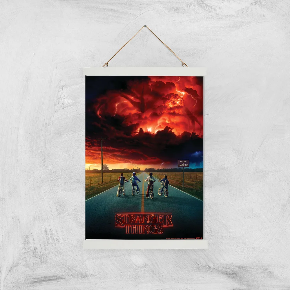 Stranger Things Welcome To Hawkins Giclee Art Print - A3 - White Hanger Image 1