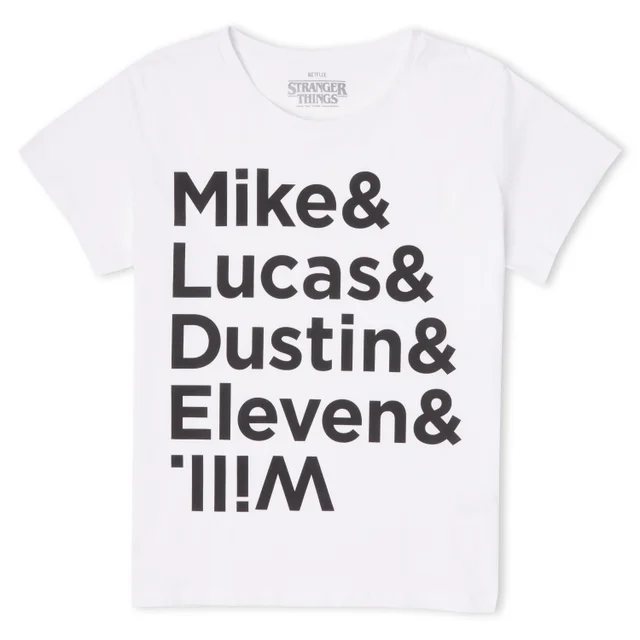 Stranger Things Character Lineup Women's T-Shirt - White