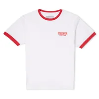 Stranger Things Biker Gang Unisex Ringer T-Shirt - White/Red - undefined undefined