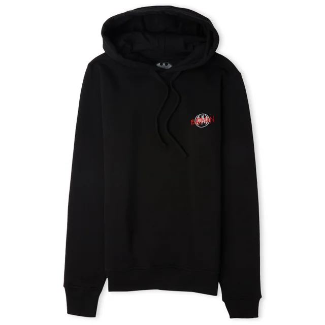 Batman Graffiti Embroidered Hoodie - Black