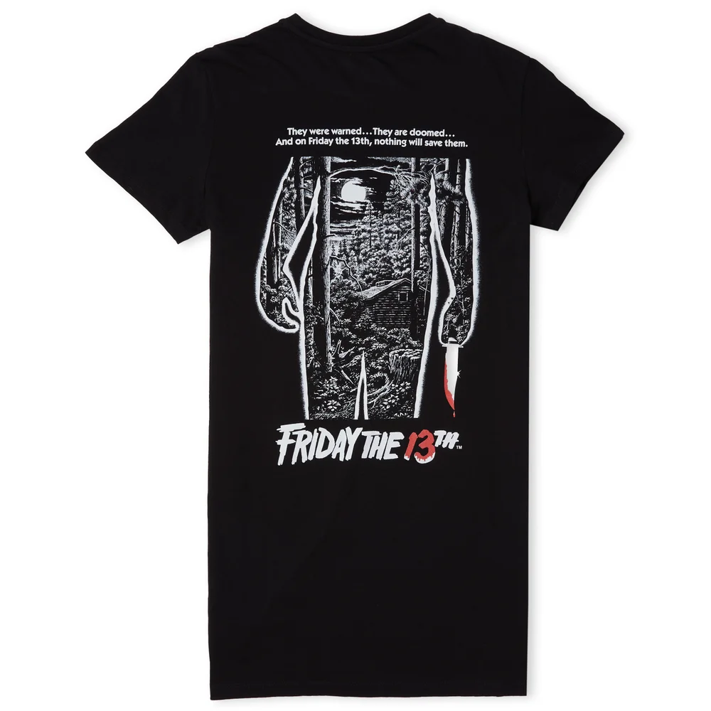 Friday the 13th Classic Monochrome Women's T-Shirt Dress - Black - L Image 1