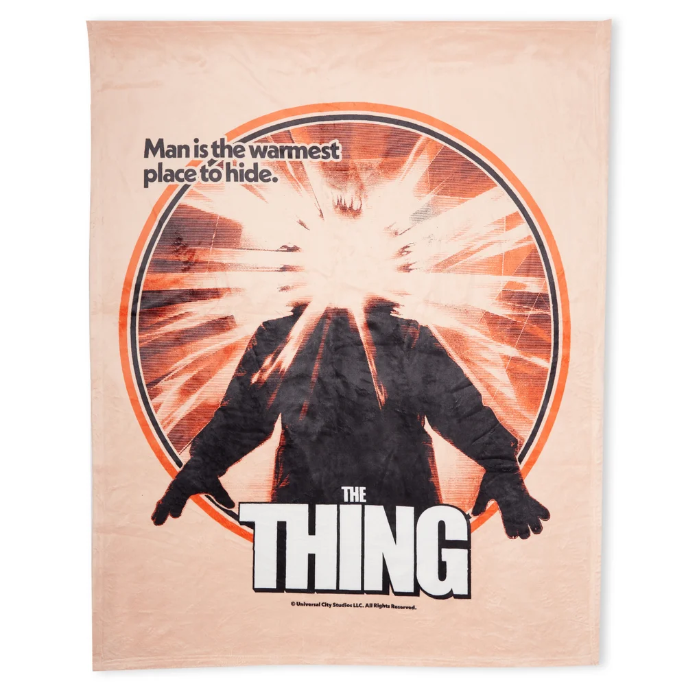 The Thing Man Is The Warmest Place To Hide Fleece Blanket - M Image 1