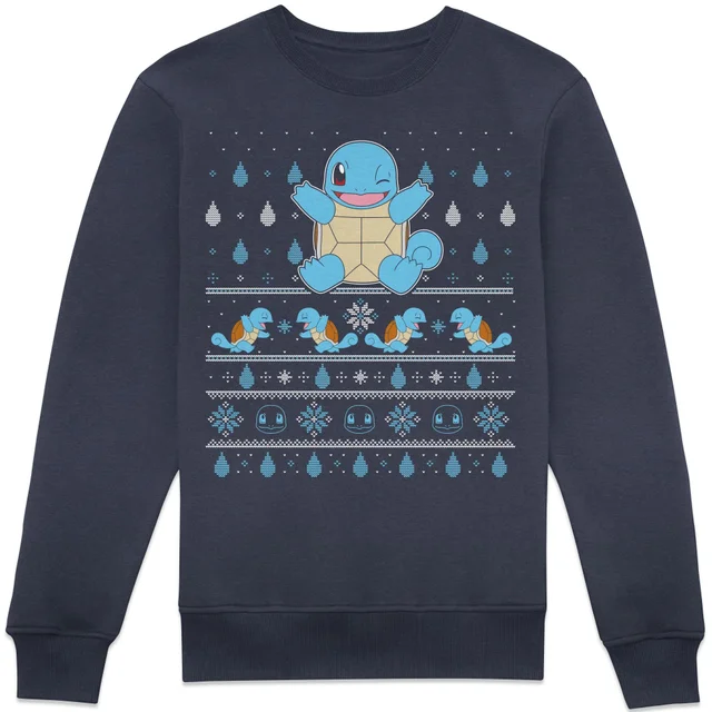 Pokémon Jingle Shells Unisex Christmas Jumper - Navy
