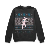 Pokémon All I Want For Christmas Is Mew Unisex Christmas Jumper - Black