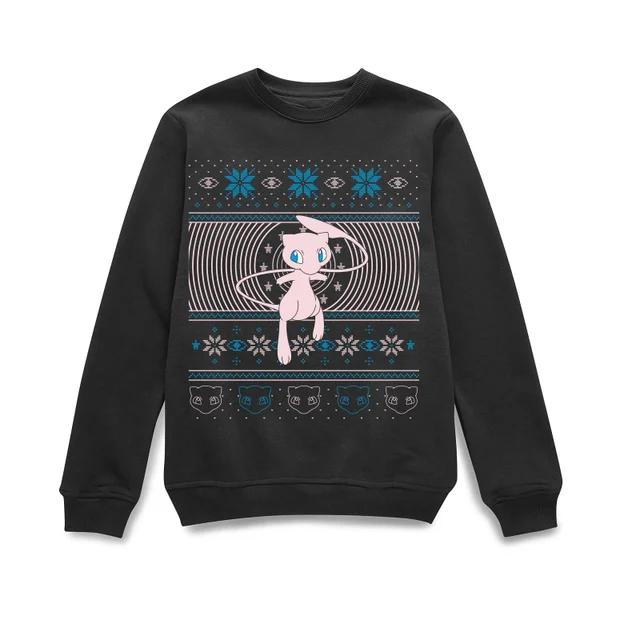 Pokémon All I Want For Christmas Is Mew Unisex Christmas Jumper - Black