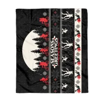 Stranger Things Seasons Greetings From The Upside Down Fleece Blanket