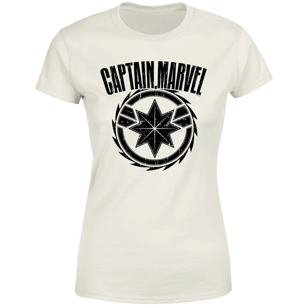 Captain Marvel Logo Women's T-Shirt - Cream - S - Cream Image 1
