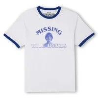 Stranger Things Will Byers' Search Party Unisex Ringer T-Shirt - White / Blue