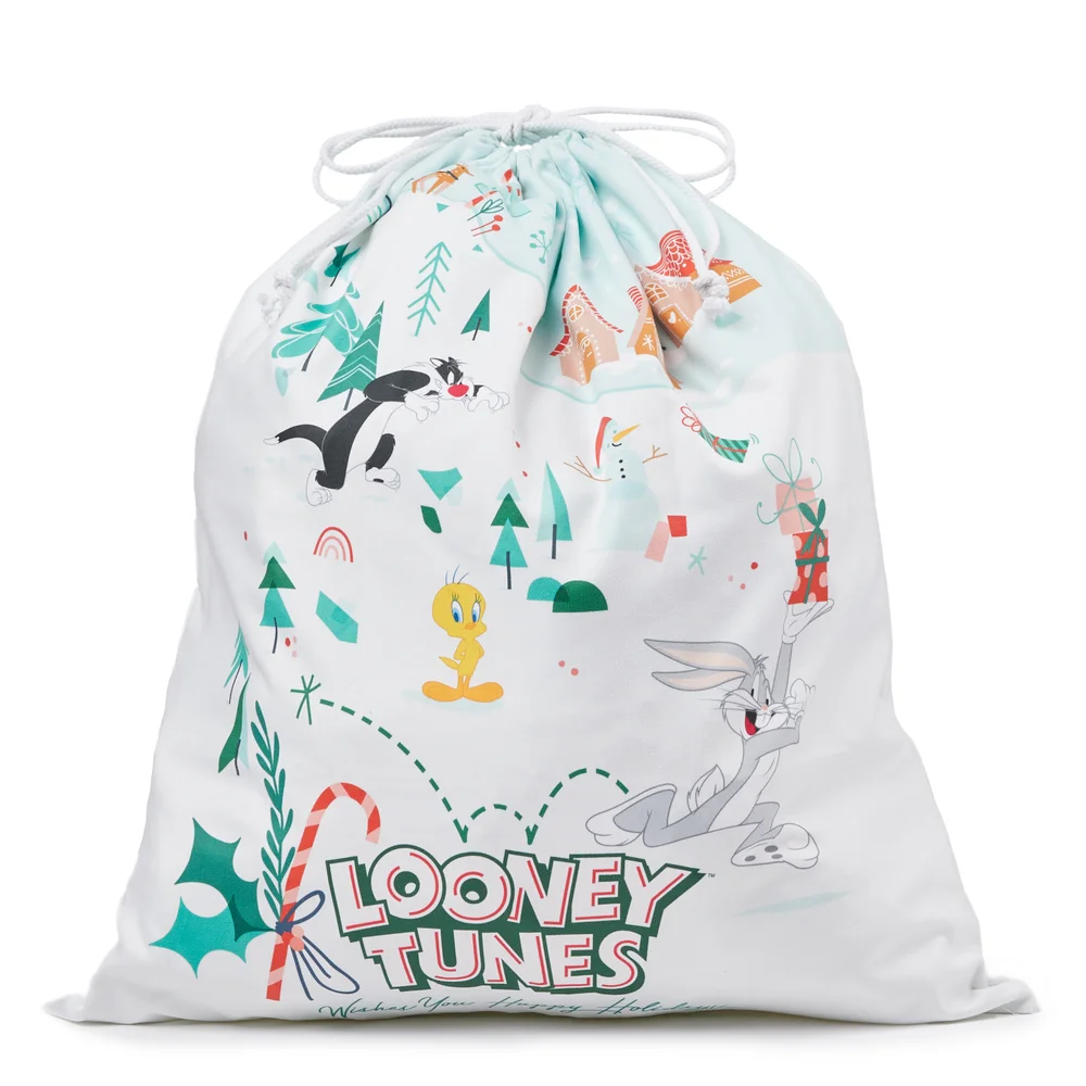 Looney Tunes Xmas Wishin' You Happy Holidays Christmas Santa Sack Image 1
