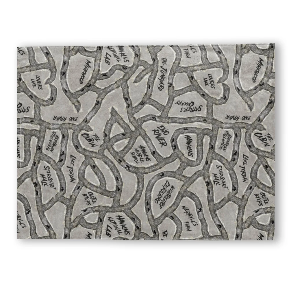 Stranger Things Hawkins Tunnel Map Fleece Blanket - M Image 1