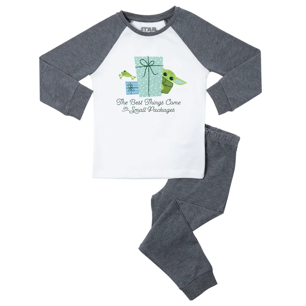 Star Wars Yoda Gift Kids' Pyjamas - Grey White - 3-4 Years Image 1